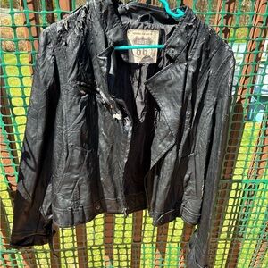 Route 66 Black Jacket medium vintage 2 embossed shot glasses,footprints plaque